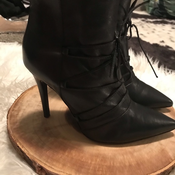 SOLD!! Lace Up Black Boots - Picture 4 of 8